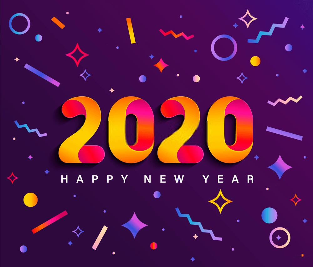 100 Happy New Year Quote Orange Yellow 2020 Wallpaper Hd